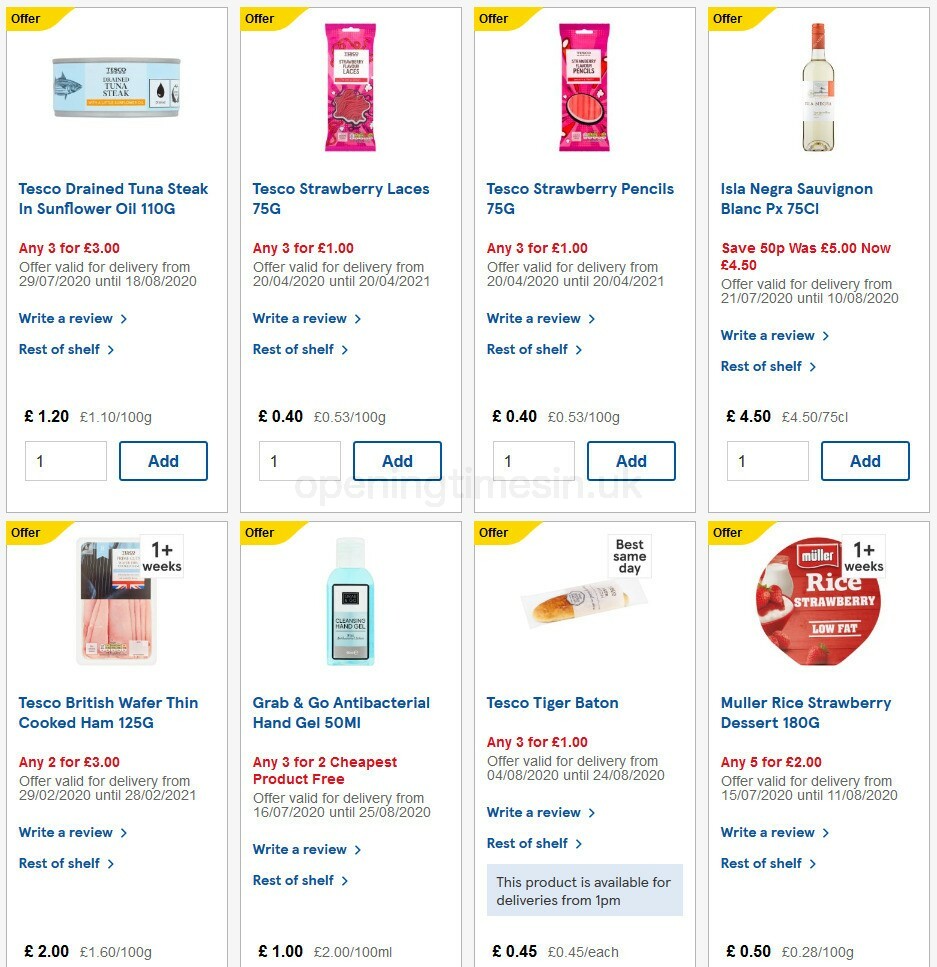 TESCO Offers from 5 August