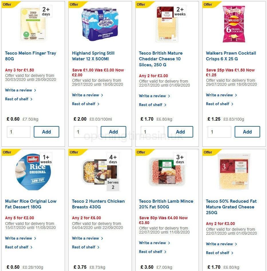 TESCO Offers from 5 August