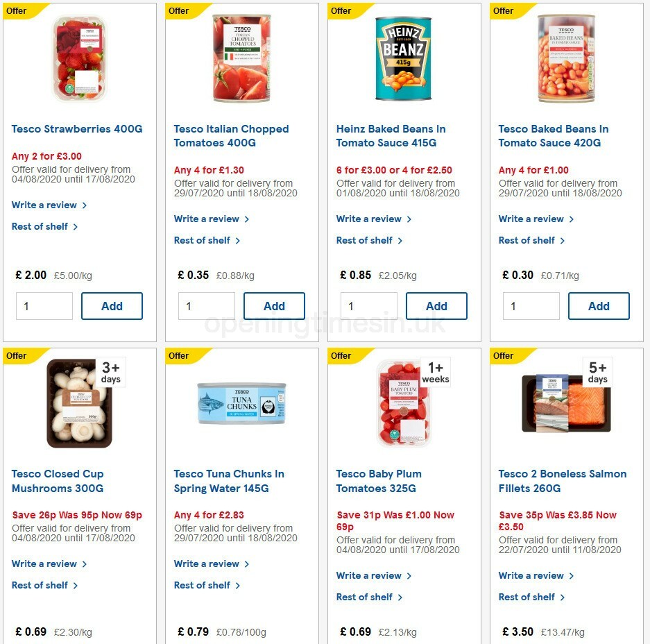 TESCO Offers from 5 August