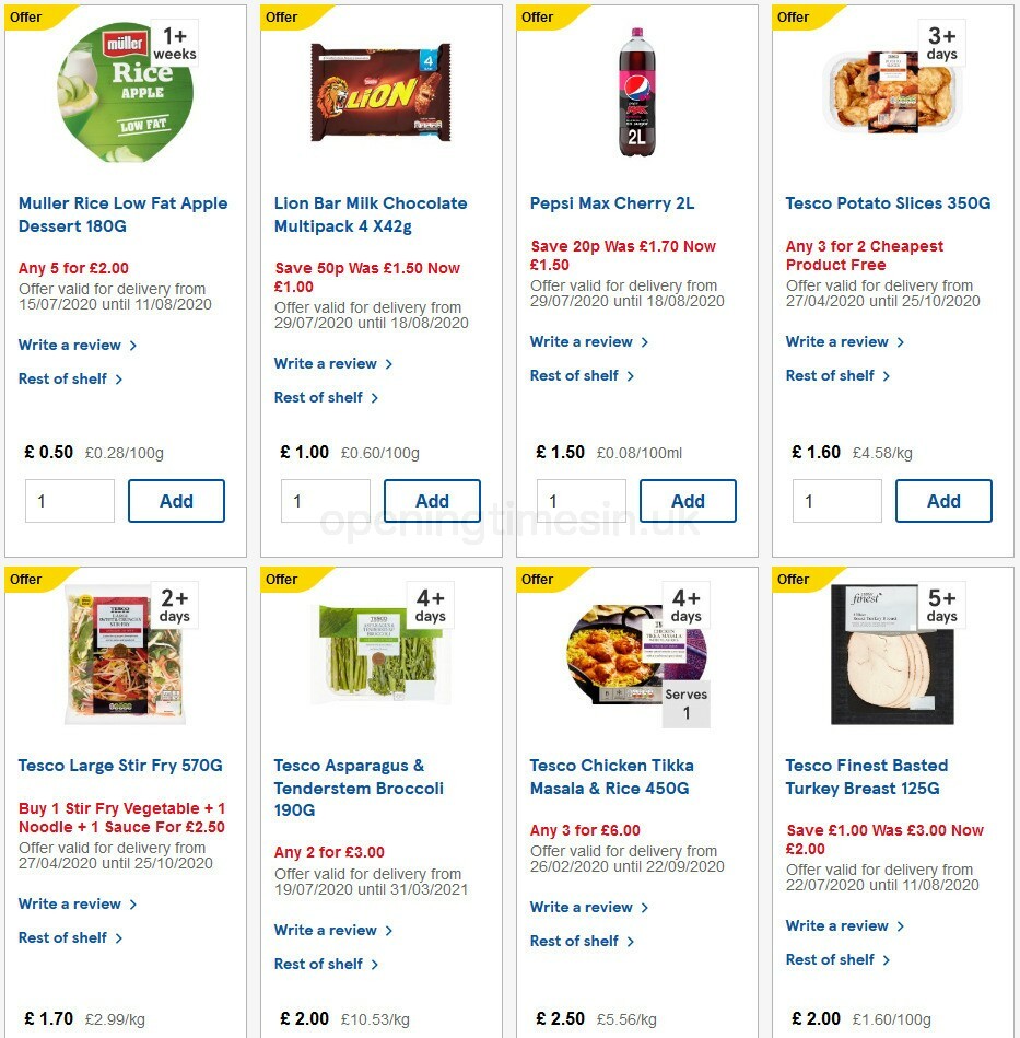 TESCO Offers from 5 August