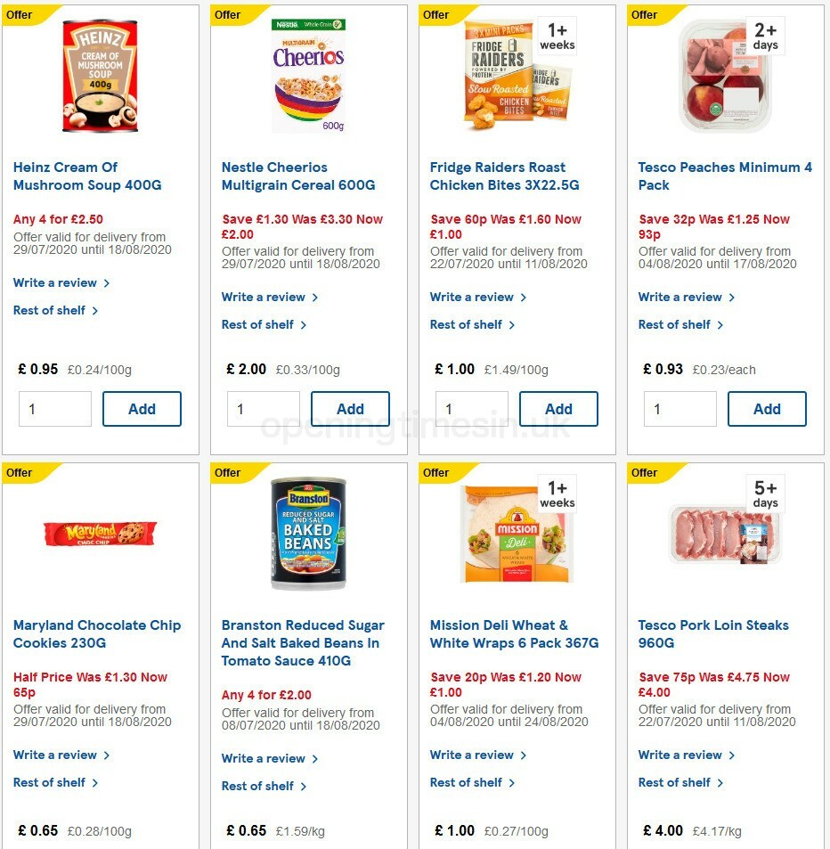 TESCO Offers from 5 August