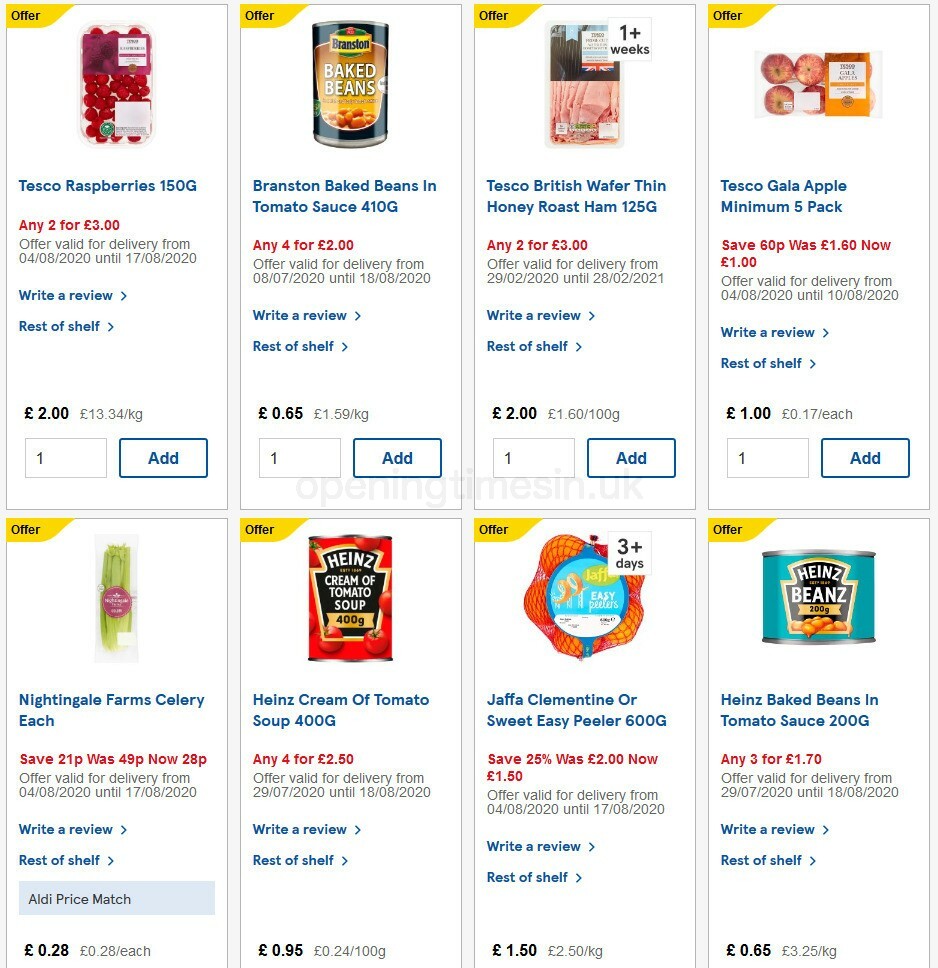 TESCO Offers from 5 August