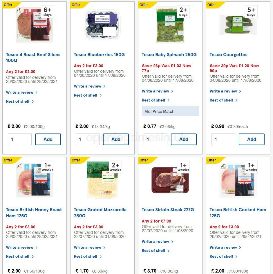TESCO Offers from 5 August