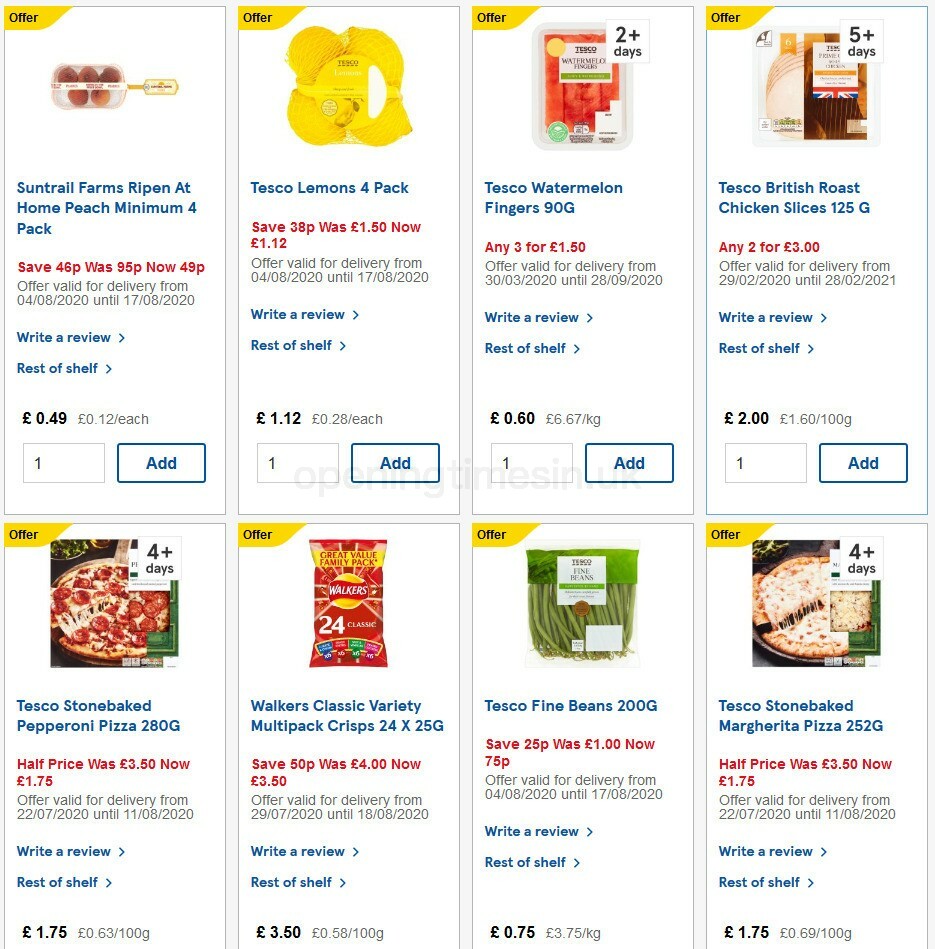TESCO Offers from 5 August