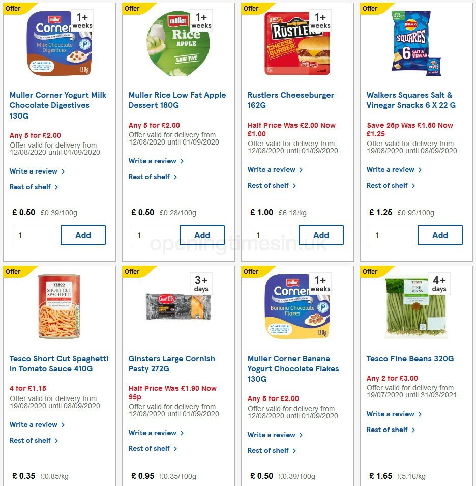 TESCO Offers from 19 August