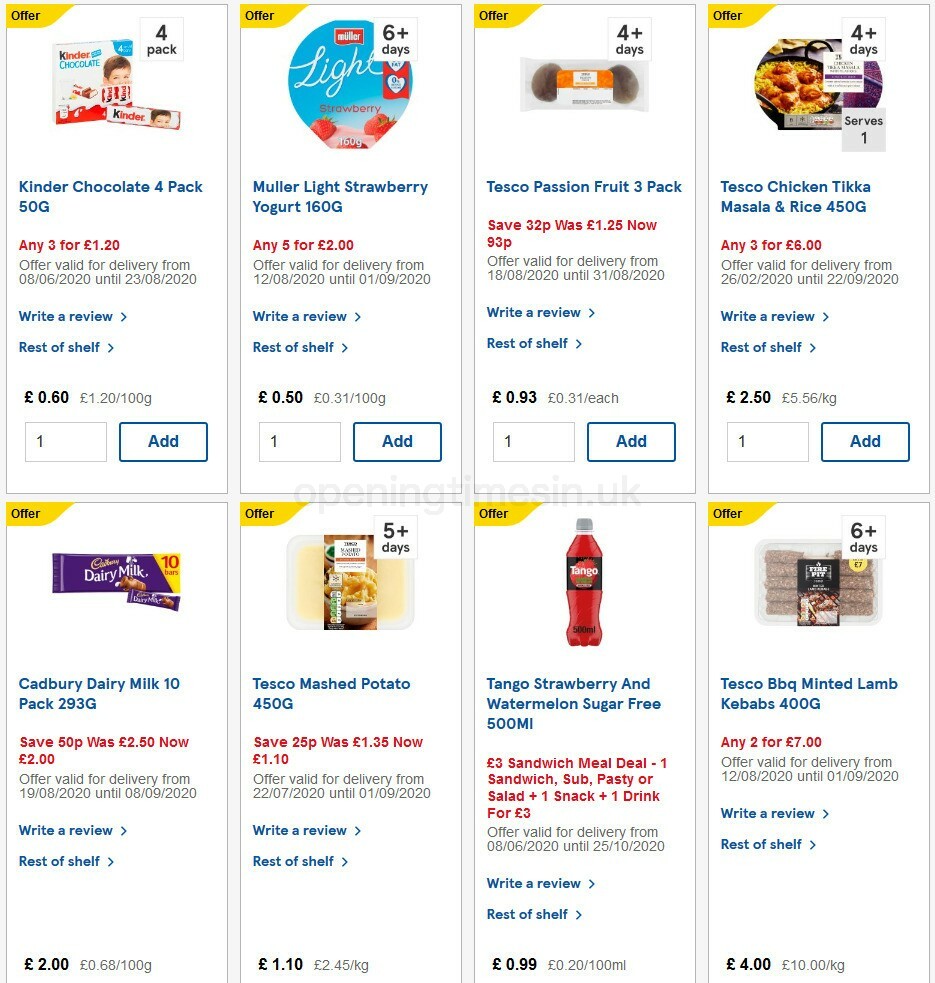 TESCO Offers from 19 August