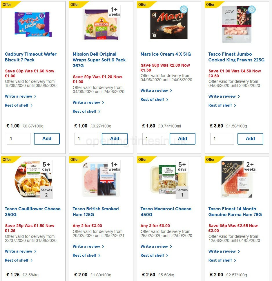 TESCO Offers from 19 August