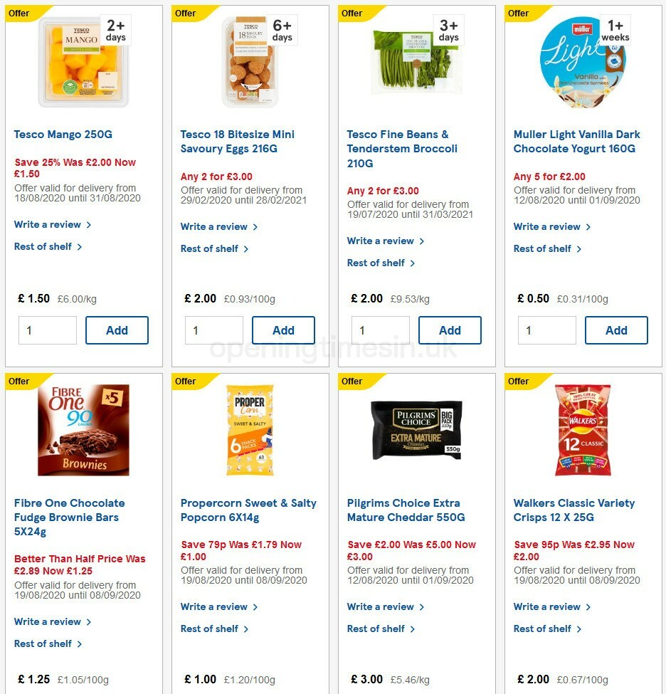 TESCO Offers from 19 August