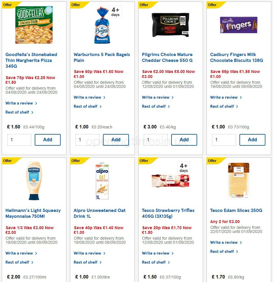 TESCO Offers from 19 August