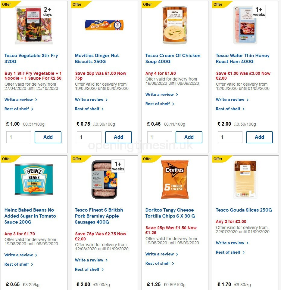 TESCO Offers from 19 August