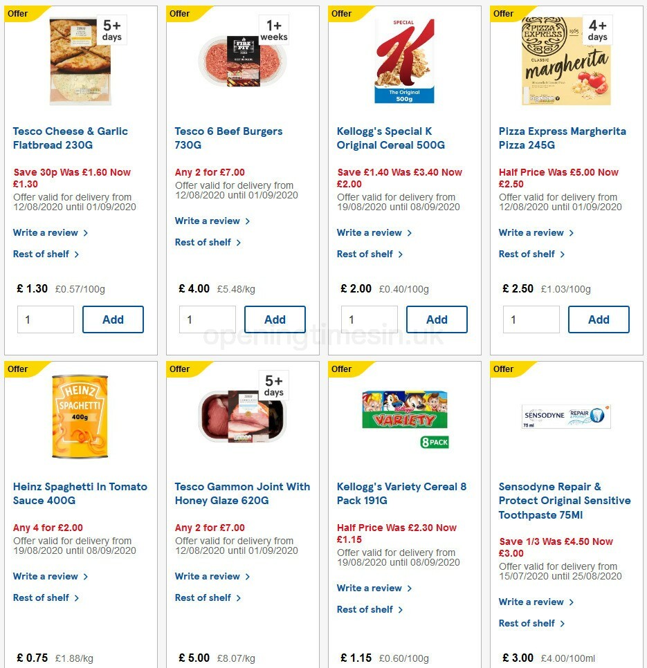 TESCO Offers from 19 August