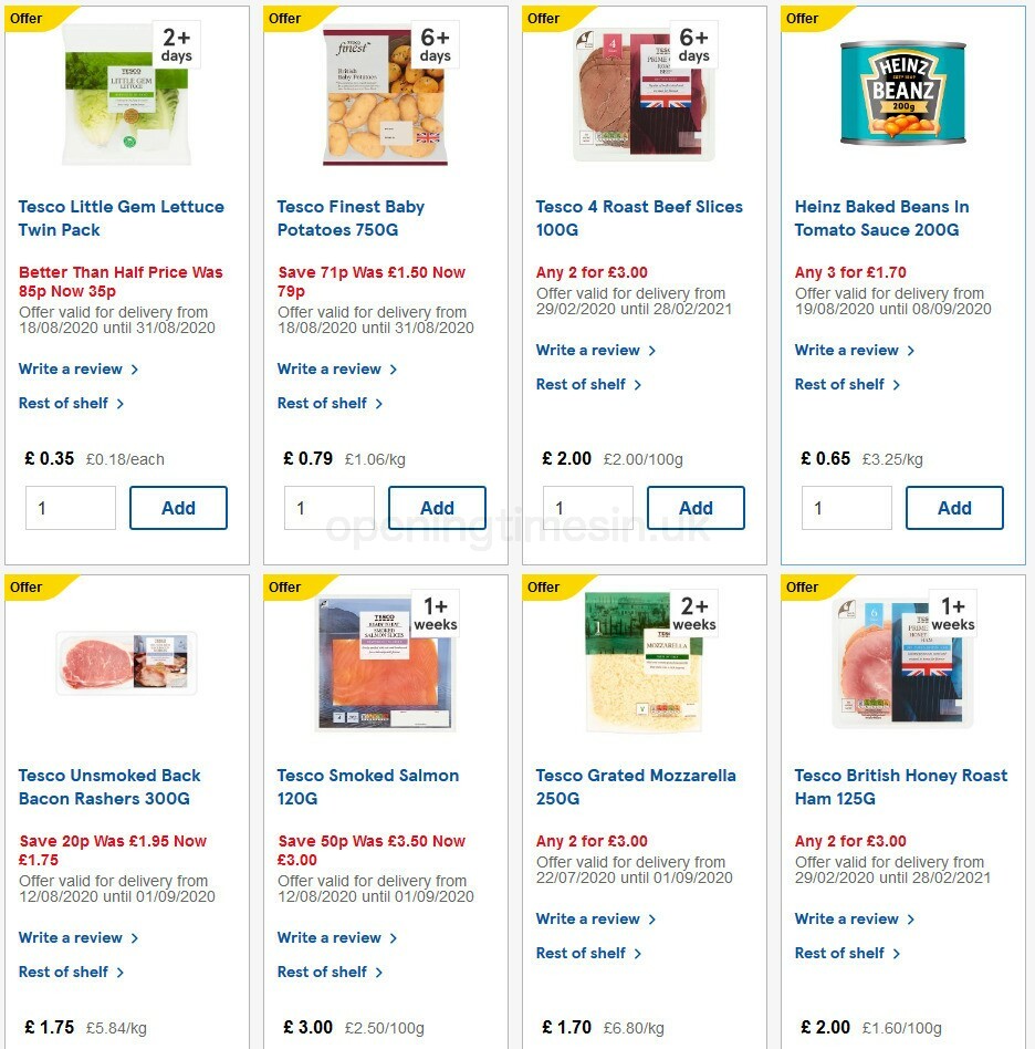 TESCO Offers from 19 August