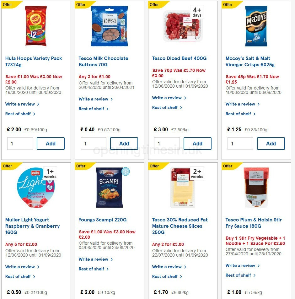 TESCO Offers from 19 August