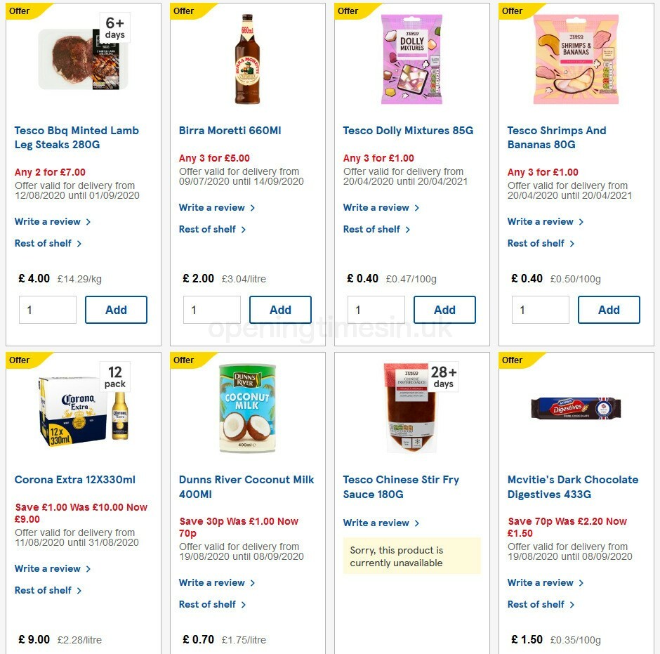 TESCO Offers from 19 August