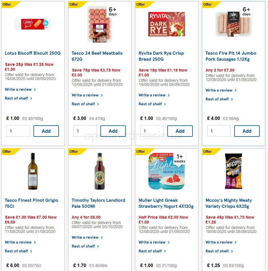TESCO Offers from 19 August