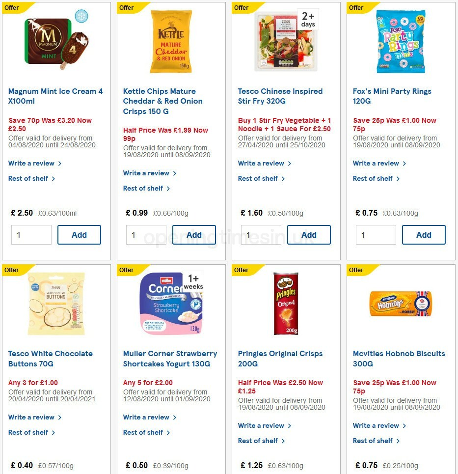 TESCO Offers from 19 August