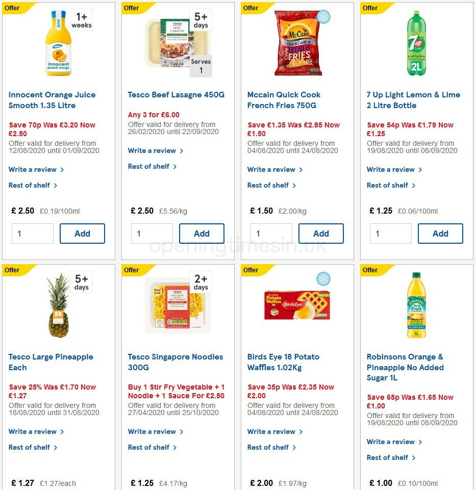 TESCO Offers from 19 August