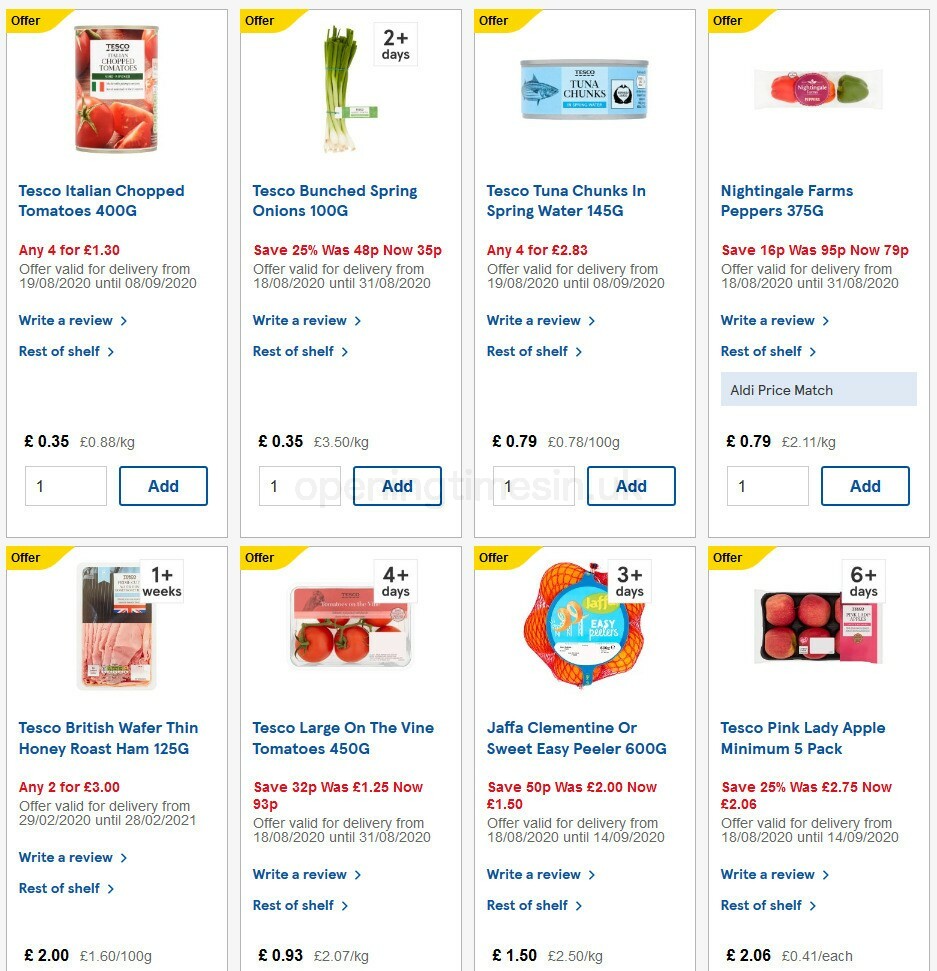 TESCO Offers from 19 August