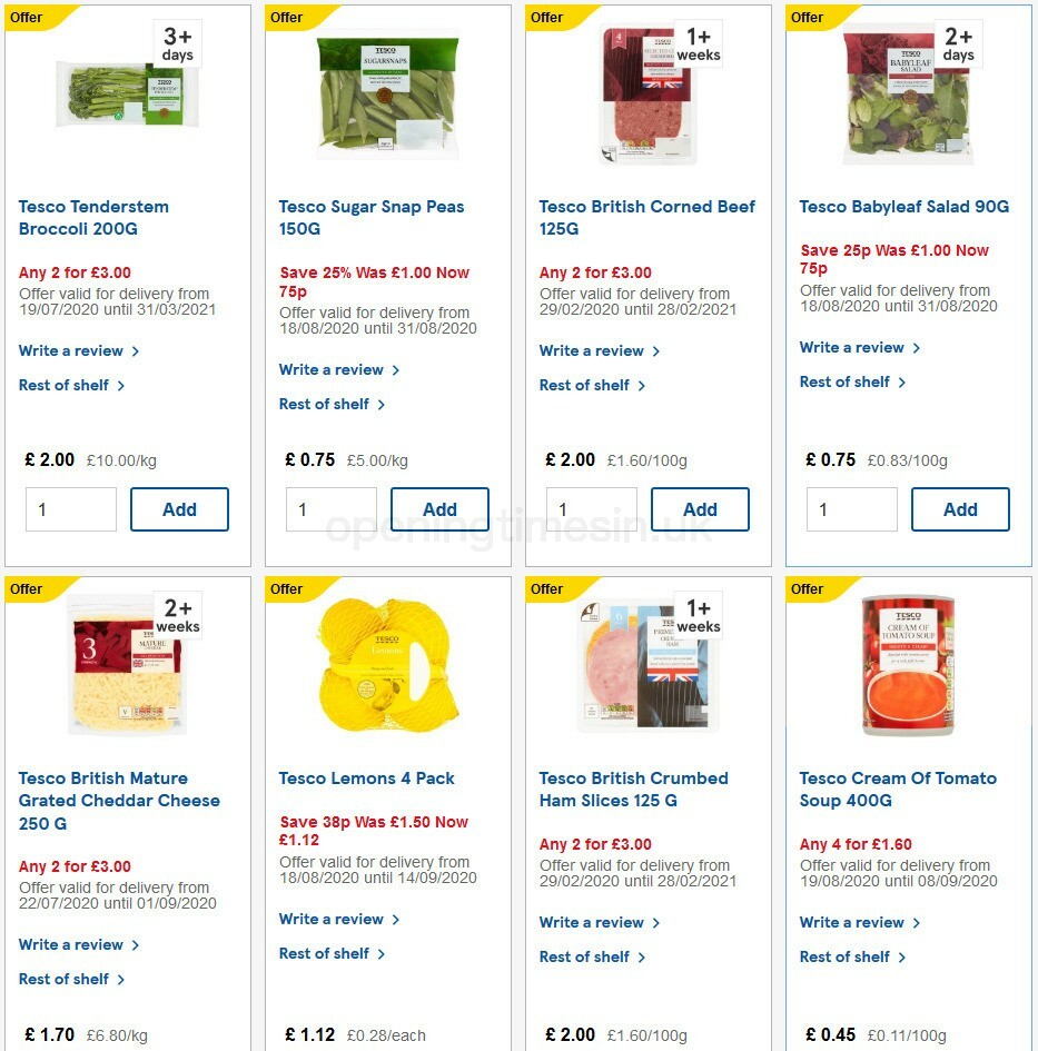 TESCO Offers from 19 August