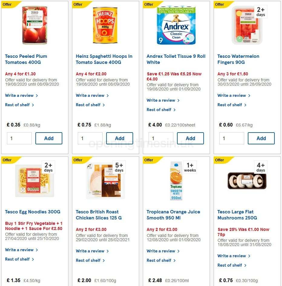 TESCO Offers from 19 August