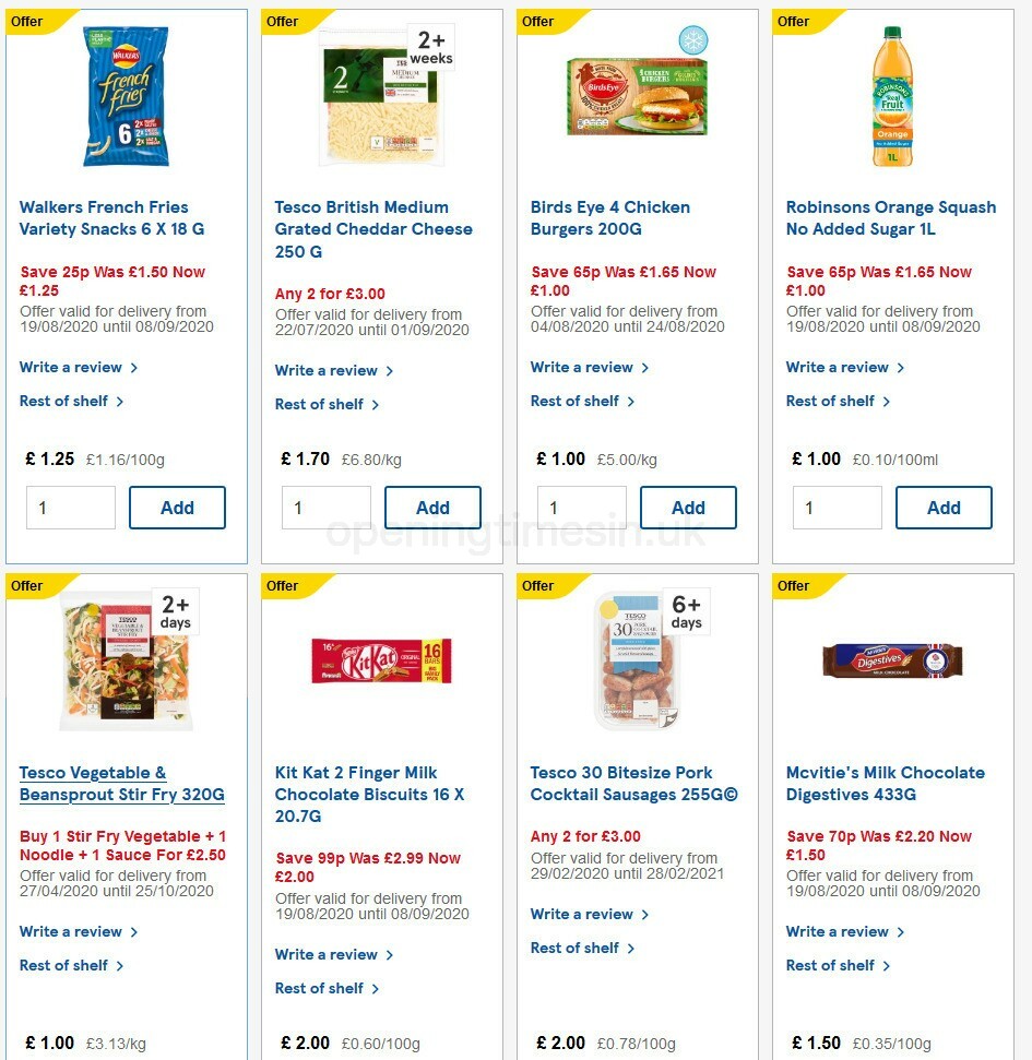 TESCO Offers from 19 August