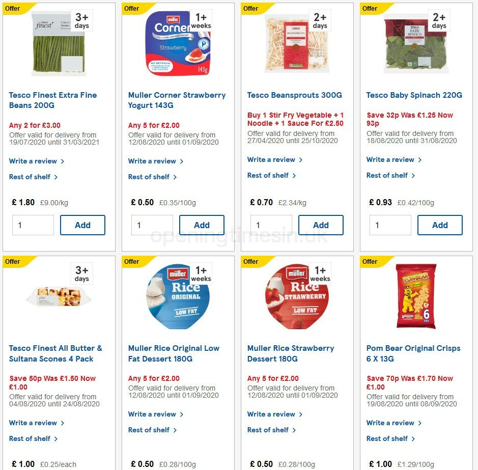 TESCO Offers from 19 August