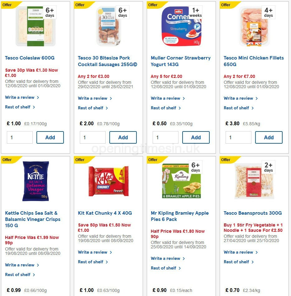 TESCO Offers from 26 August