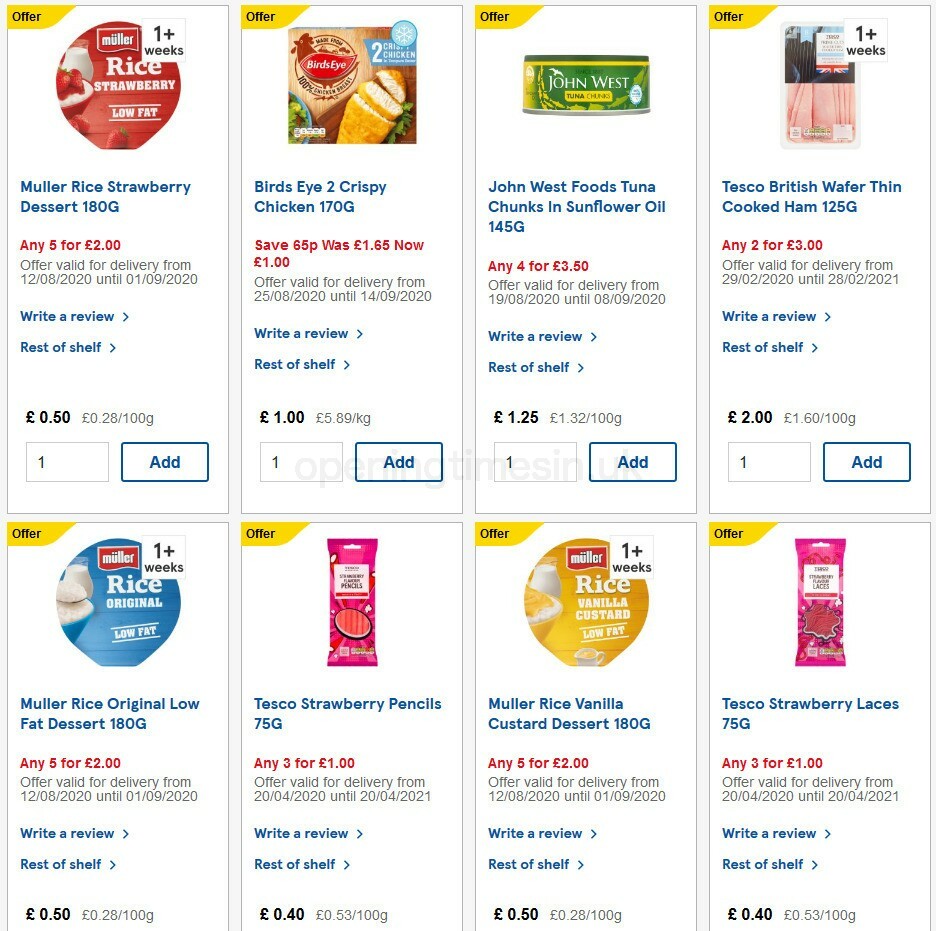 TESCO Offers from 26 August