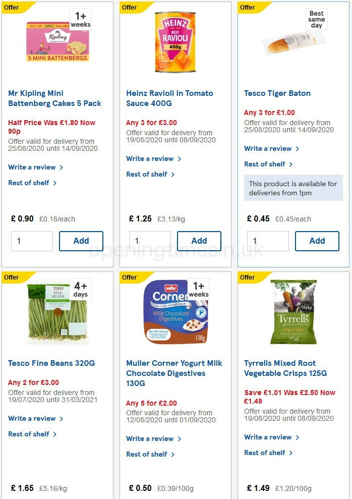 TESCO Offers from 26 August