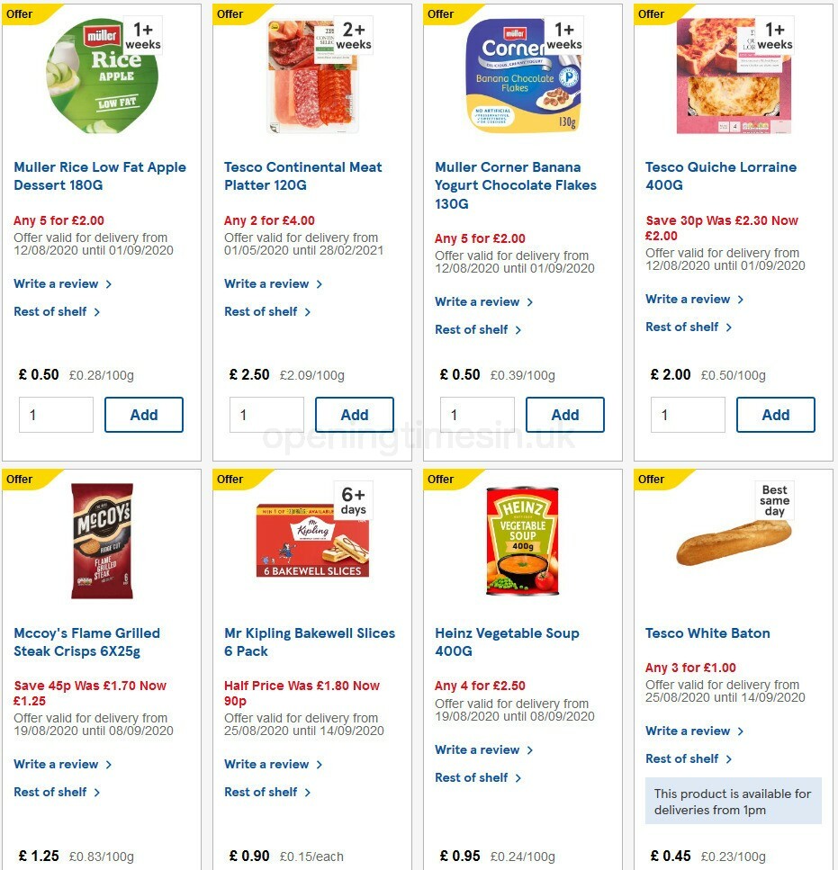 TESCO Offers from 26 August