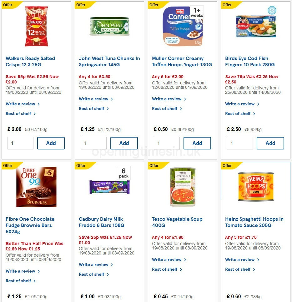 TESCO Offers from 26 August