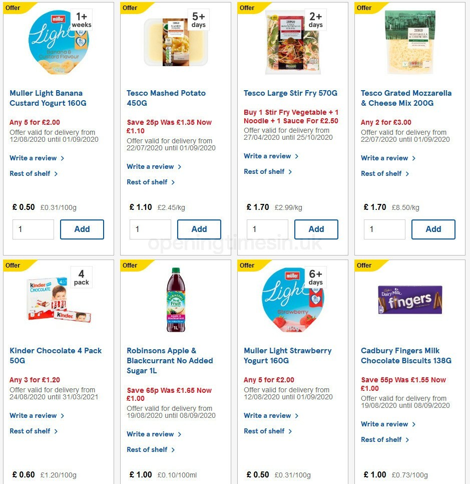 TESCO Offers from 26 August
