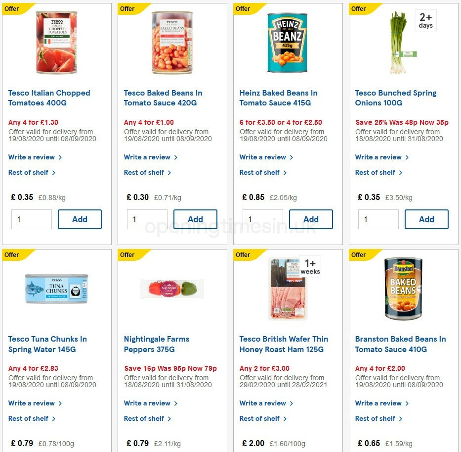 TESCO Offers from 26 August