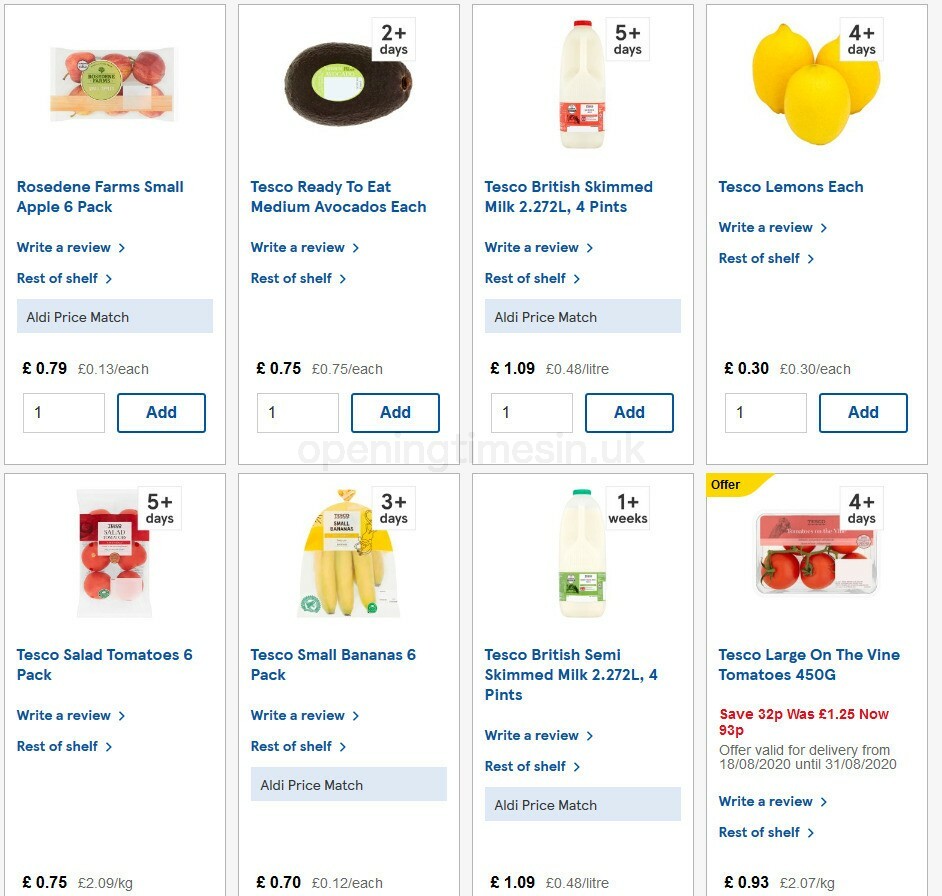 TESCO Offers from 26 August