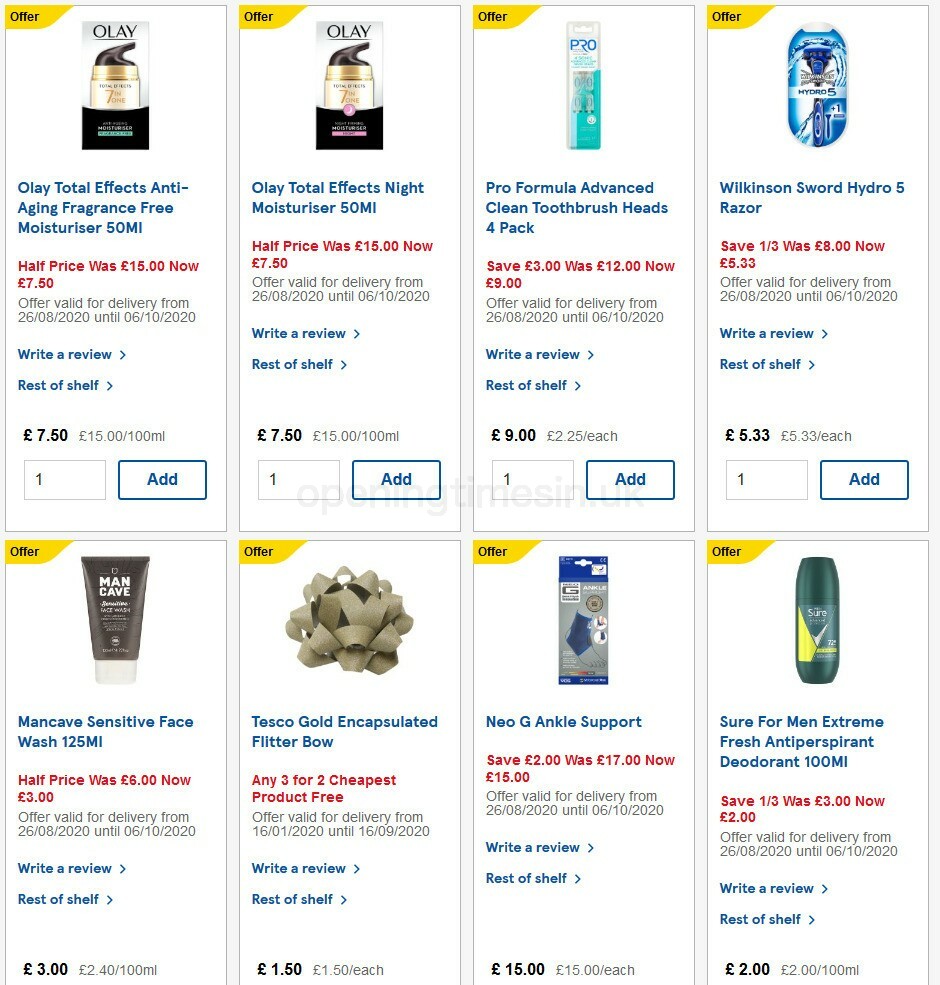 TESCO Offers from 26 August