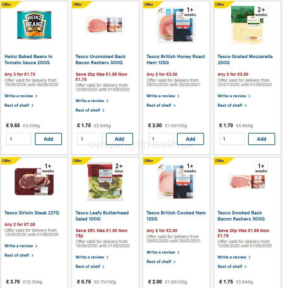 TESCO Offers from 26 August