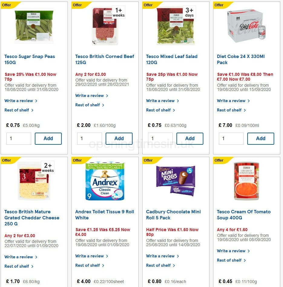 TESCO Offers from 26 August