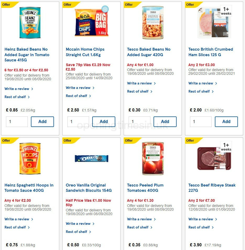TESCO Offers from 26 August