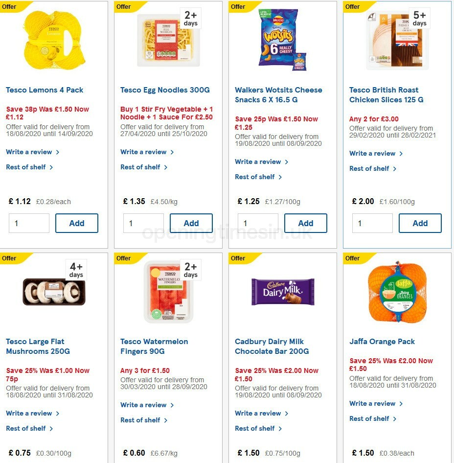 TESCO Offers from 26 August