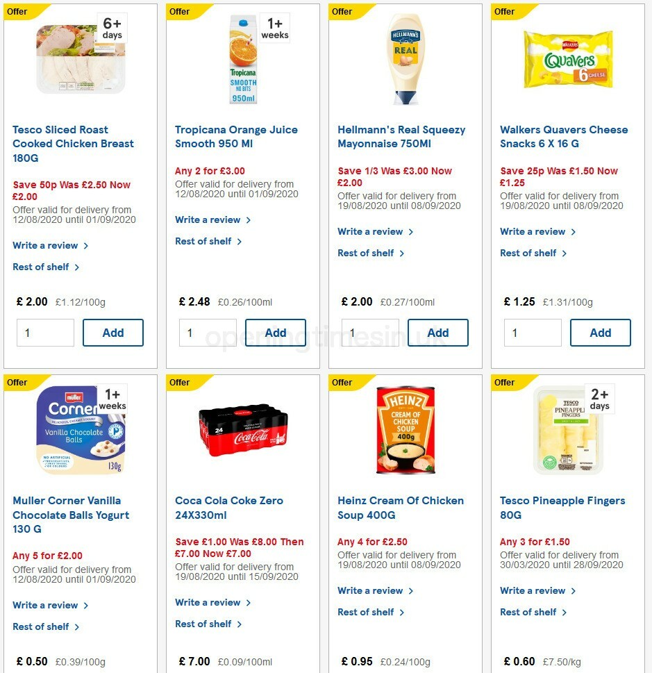 TESCO Offers from 26 August