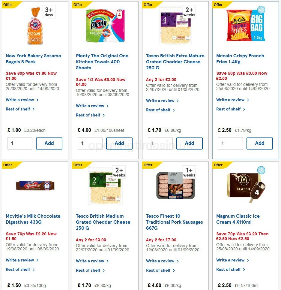 TESCO Offers from 26 August