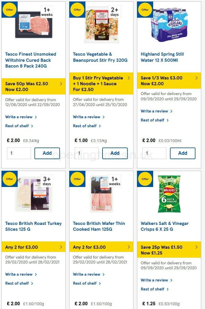TESCO Offers from 16 September