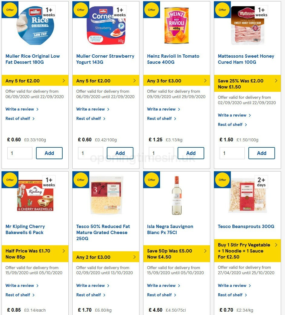 TESCO Offers from 16 September