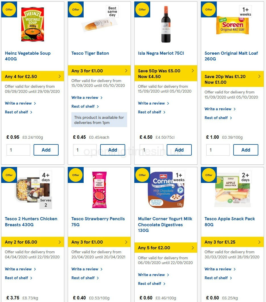 TESCO Offers from 16 September