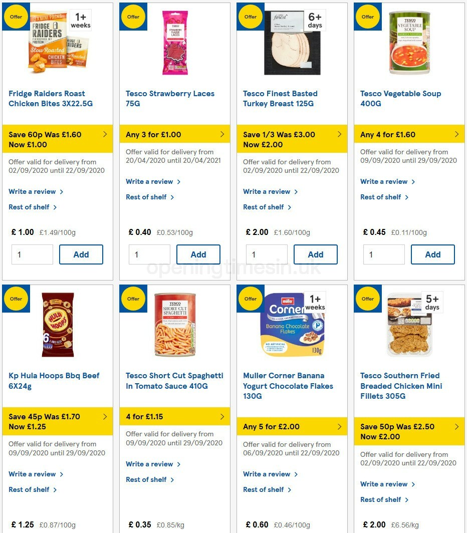TESCO Offers from 16 September