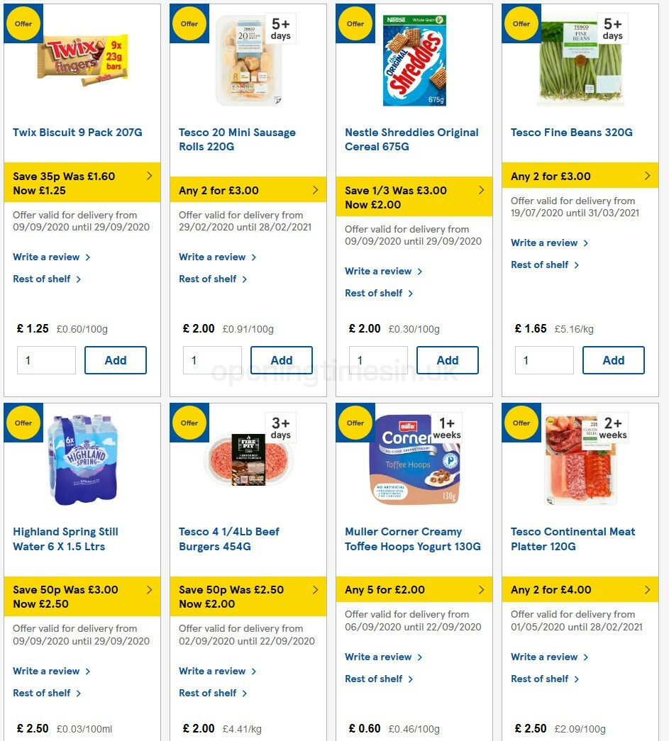 TESCO Offers from 16 September