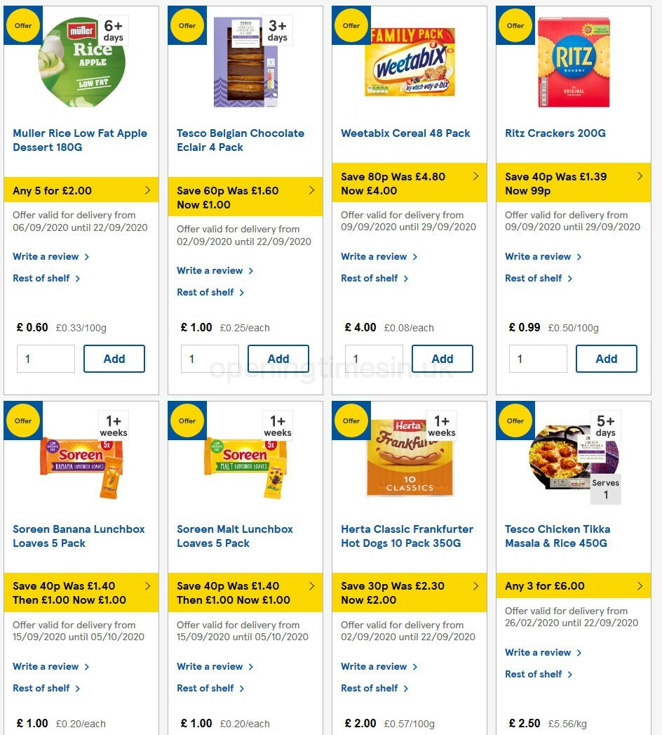 TESCO Offers from 16 September