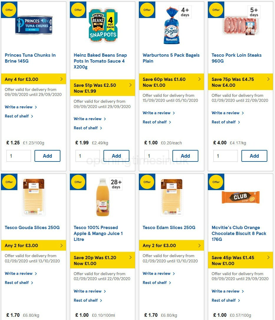 TESCO Offers from 16 September