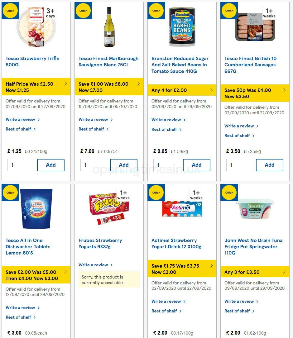 TESCO Offers from 16 September