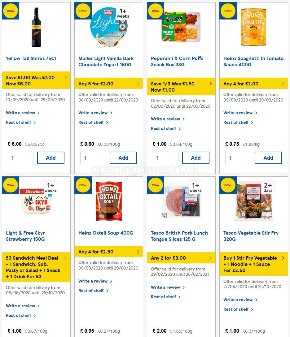 TESCO Offers from 16 September